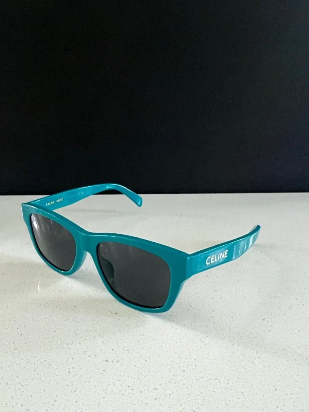 Celine Classic Rectangular Sunglasses CL40249U 87A Turquoise